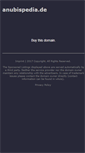 Mobile Screenshot of anubispedia.de